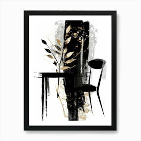 Black And Gold 17 Art Print