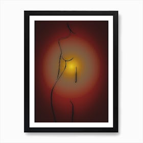 Woman With A Light Art Print