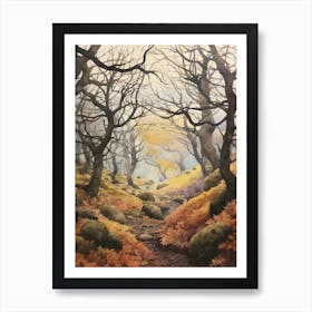 Autumn Forest Landscape Wistmans Wood England Art Print