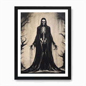 Dance With Death Skeleton Painting (81) Art Print