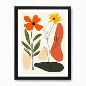 Abstract Flowers 96 Art Print