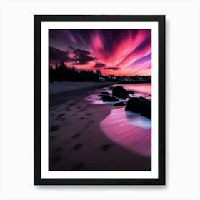 Sunset At The Beach 548 Art Print