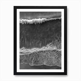 Black And White Beach Art Print