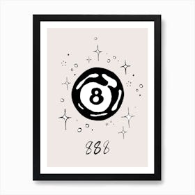 888 ball Art Print