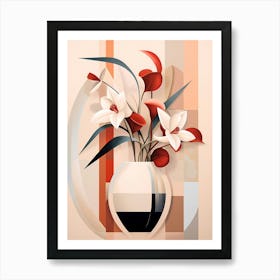 Abstract Flowers In A Vase Art Print