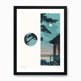 Yufuin Japan 3 Cut Out Travel Poster Art Print