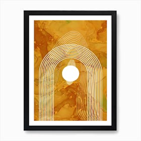 Boho Abstract Art Illustration In A Photomontage Style 04 Art Print