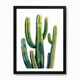 Echinocereus Cactus Minimalist Abstract 4 Art Print