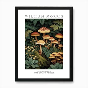 William Morris Print Mushrooms Forest Poster Vintage Wall Art Textiles Art Vintage Poster Art Print
