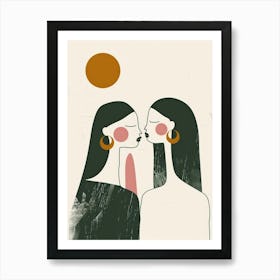 Two Women Kissing 14 Art Print