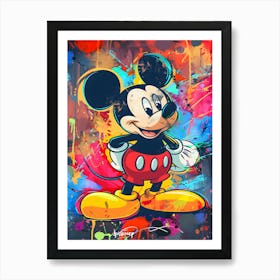 Mickey Mouse Graffiti Art Print