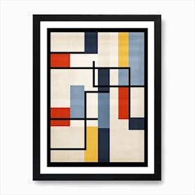 Dynamic Geometry; Abstract Mid Century Patterns Art Print