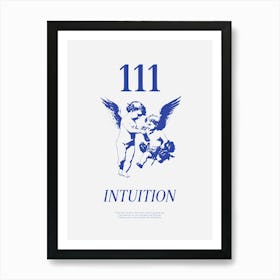 Angel Numbers 111 Intuition Art Print