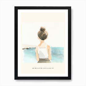 She Believed She Could, So She Did Quote Girl Art Print