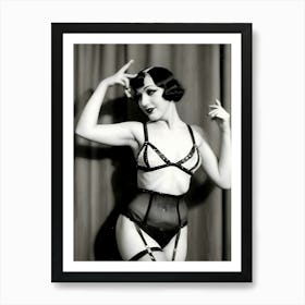 Burlesque Dancer Of The 1920s ~ Reimagined 17 Art Print