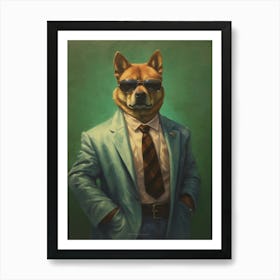 Gangster Dog Akita 4 Art Print