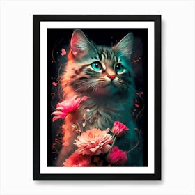 Cute cat 1 Art Print