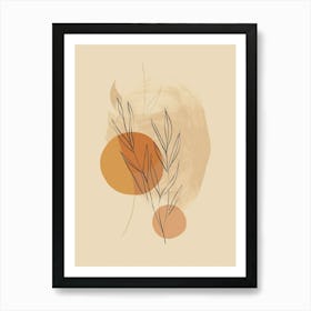 Oslo Botanical Garden Boho Line Art Art Print