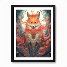 Fox King Forest Art Print