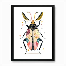 Colourful Insect Illustration Beetle 9 Art Print