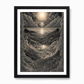 'The Moon And Clouds' Art Print