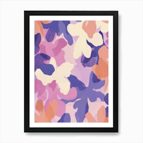 Pink And Purple Floral Pattern Art Print