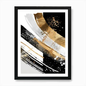 Abstract Gold And Black Canvas Print 1 Art Print