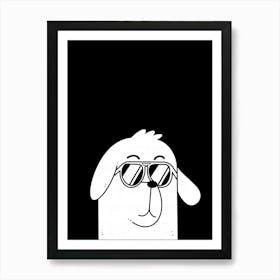 Cool Dog Art Print