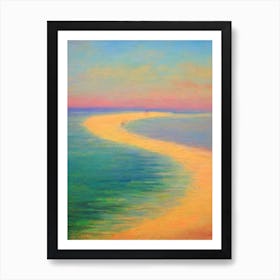 Ngwe Saung Beach Myanmar Monet Style Art Print