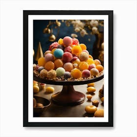 Marmalade Candies In A Vase Art Print