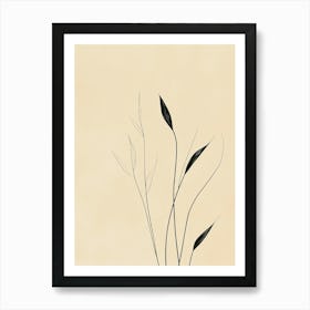 Asian Grasses Art Print