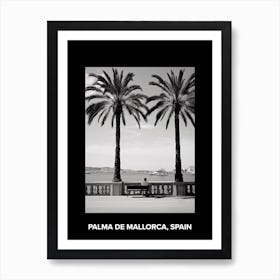 Poster Of Palma De Mallorca, Spain, Mediterranean Black And White Photography Analogue 2 Art Print