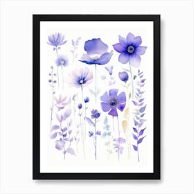 Watercolor Flowers 8 Art Print