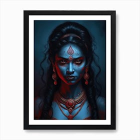 Kali Hindu Mythology Art Print