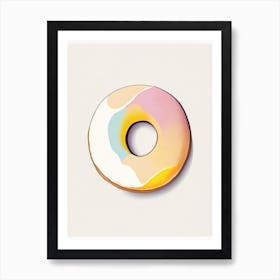 Buttermilk Donut Abstract Line Drawing 2 Art Print