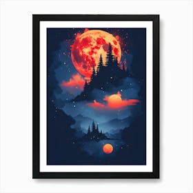 Full Moon In The Sky 9 Art Print