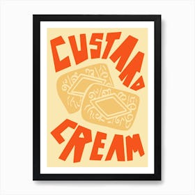 Custard Cream Art Print