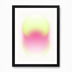 Abstract Pink Green Gradient Art Print