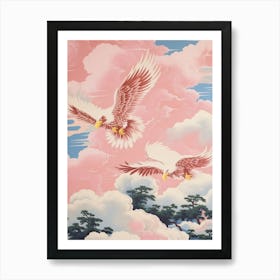 Vintage Japanese Inspired Bird Print Eagle 3 Art Print