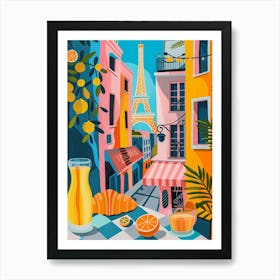 Breakfast In Paris Art Print