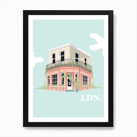 London Coffee Shop Art Print