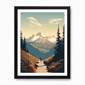 Pacific Northwest Trail Usa 2 Hiking Trail Landscape Art Print