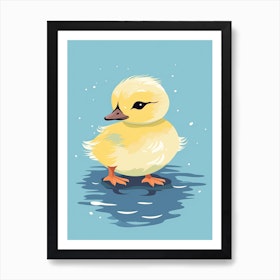 Baby Duckling Minimalistic Illustration 4 Art Print