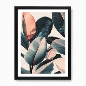 Abstract Tropical Leaves 1 Art Print