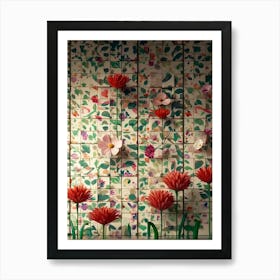 Default Flowers In Animation Like Walls 3 (4) Art Print