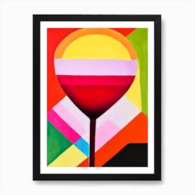 Bubblegum MCocktail Poster artini Paul Klee Inspired Abstract Cocktail Poster Art Print