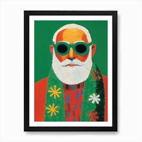 Holiday Santa Art Print