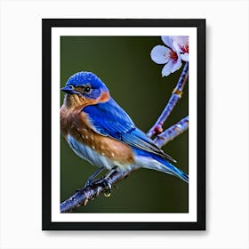 Eastern Bluebird-Reimagined 17 Art Print