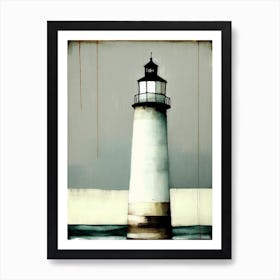 Lighthouse Symbol Abstract Painting Art Print