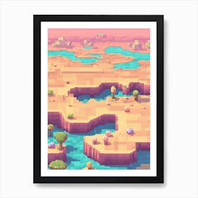 Pixel Art Wall Art For Living Room 4 Art Print